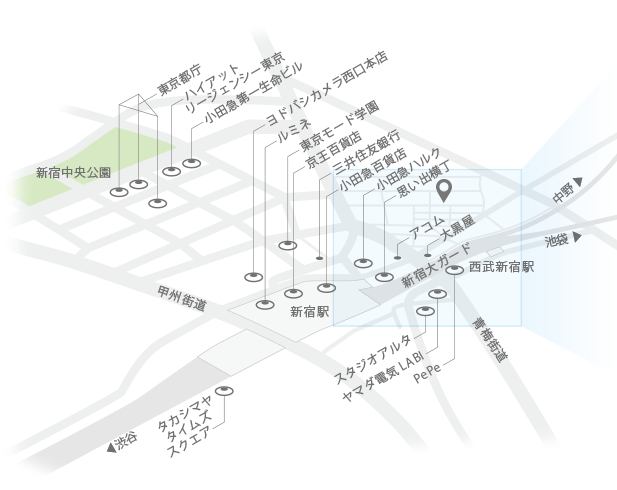 新宿駅周辺地図